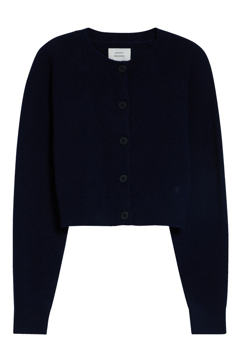 Heike Crop Cardigan, Alternate, color, NAVY