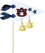 Color Shout Auburn University Pennant Pair Earring Set