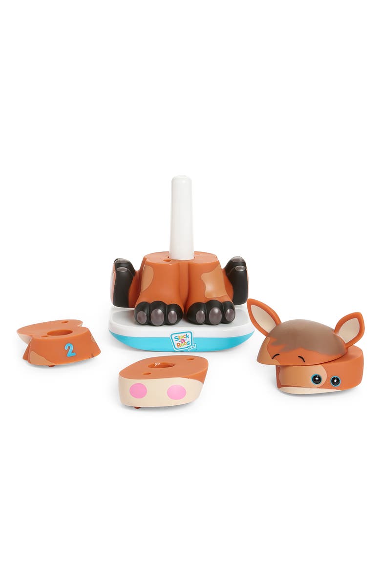 Stack-a-Roos Baby Horse Learning Toy, Alternate, color, Brown