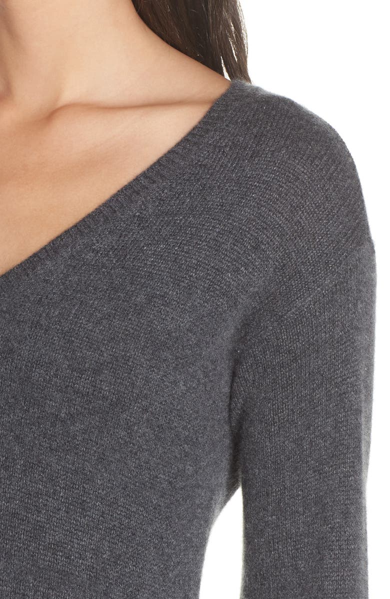 Something Navy Cashmere & Silk Sweater Dress, Alternate, color, 