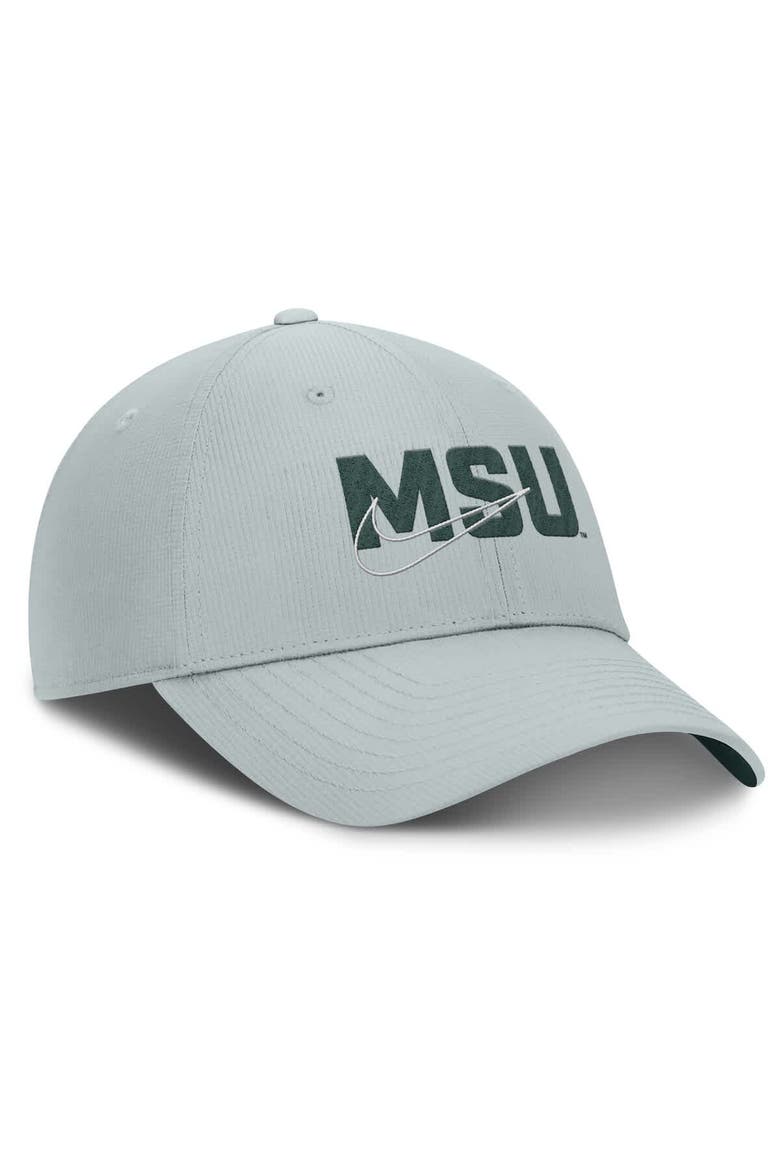 Men's Nike Gray Michigan State Spartans Club Prep Performance Adjustable Hat, Alternate, color, Gray