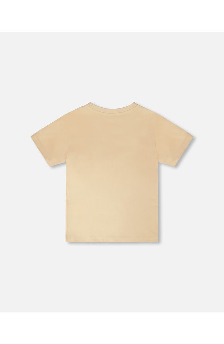 Deux par Deux Organic Cotton Jersey Teddy Bear T-Shirt, Alternate, color, Beige