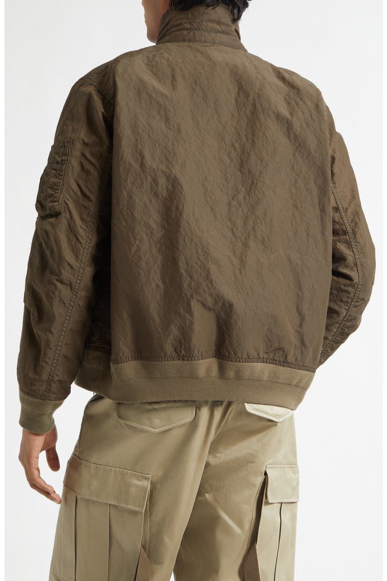 Treated Nylon Twill Jacket, Alternate, color, DARK KHAKI