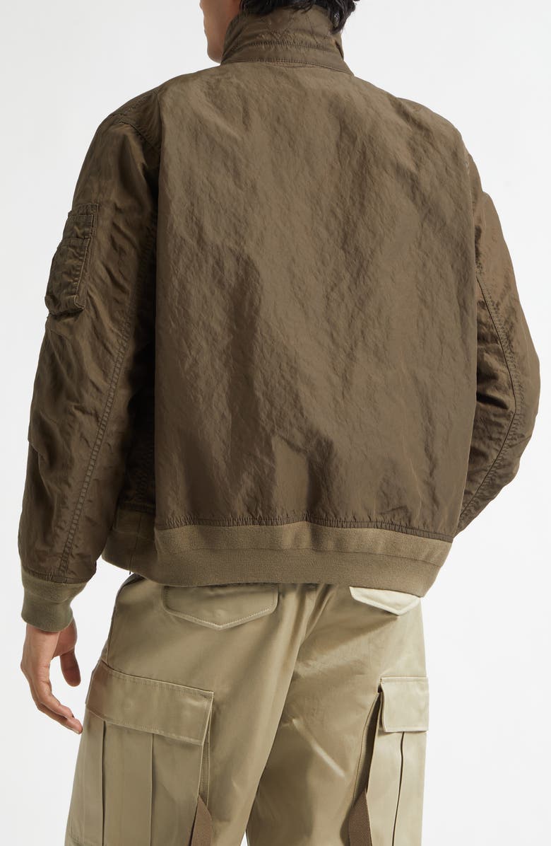 Sacai Treated Nylon Twill Jacket, Alternate, color, Dark Khaki