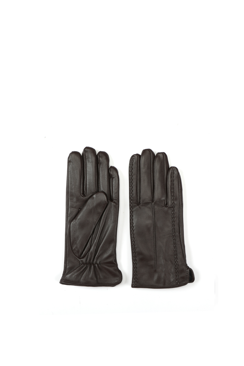 Elise Leather Gloves, Main, color, Brown