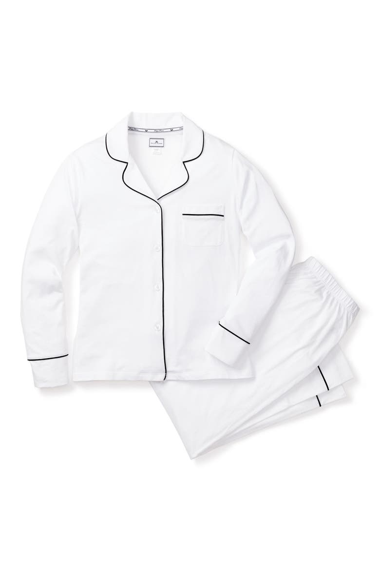 Luxe Pima Cotton Pajamas, Alternate, color, WHITE