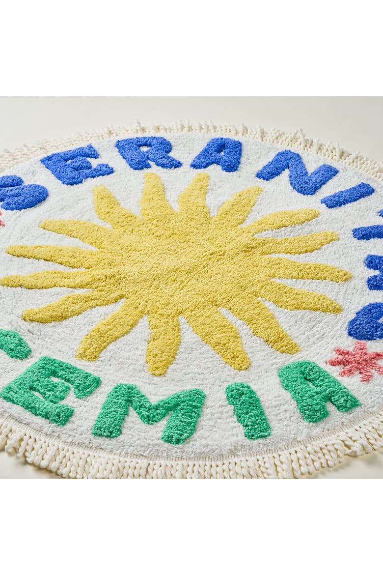 Punjab Seranitas 100% Cotton Bath Mat 27.5" Spa-Inspired, Alternate, color, Yellow - Ivory