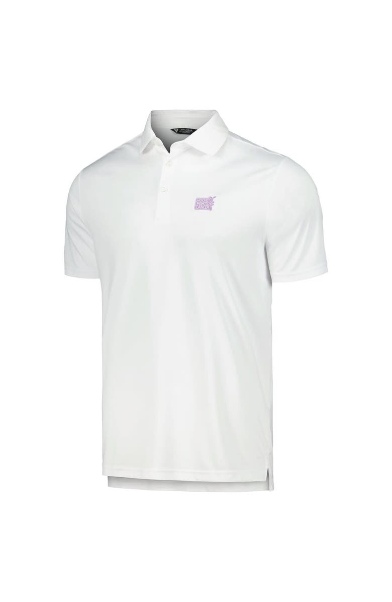 LEVELWEAR Men's Levelwear White NHL 2023 Hockey Fights Cancer Core Logo Polo, Alternate, color, White