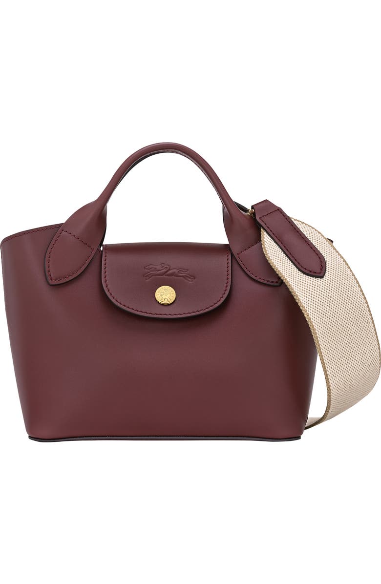 Longchamp Extra Small Épure Timeless Leather Crossbody Bag, Main, color, Burgundy