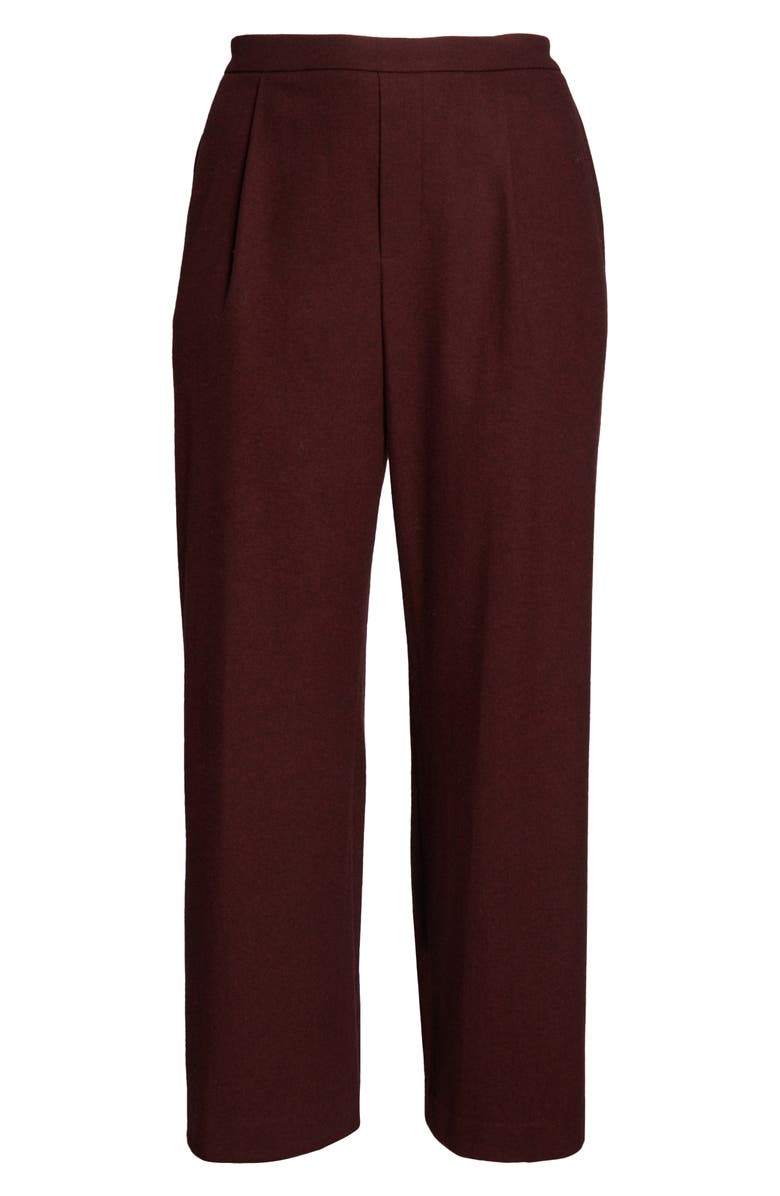 Vince Flannel Easy Pull-On Pants, Alternate, color, Deep Wine