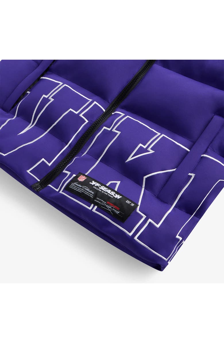 Off Season Unisex Purple Minnesota Vikings Team Puffer Vest, Alternate, color, Purple