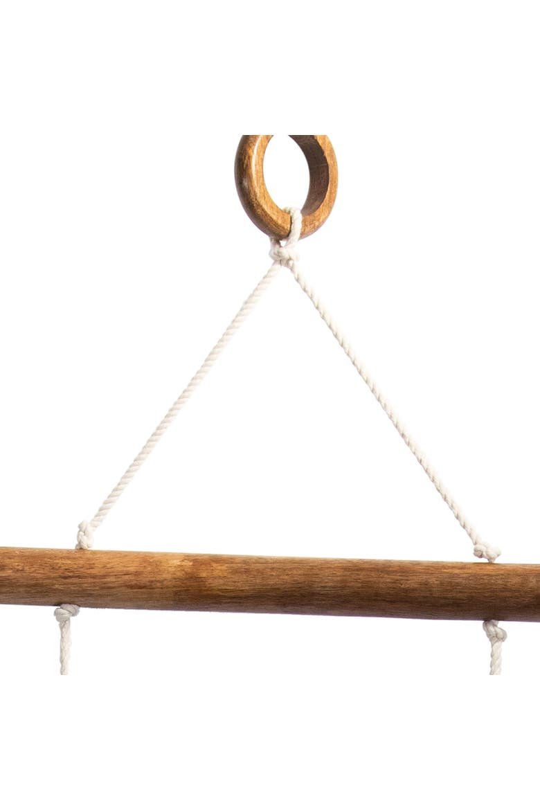 Macramé Hanging Blanket Ladder, Alternate, color, Brown