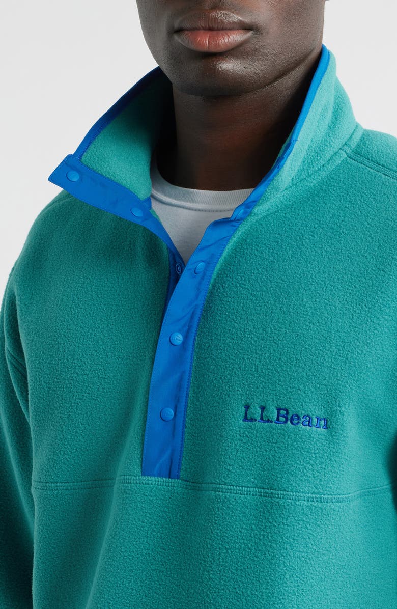 L.L.Bean Classic Fleece Half Snap Pullover, Alternate, color, Rustic Green