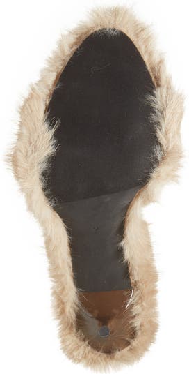 Big Mama Faux Fur Sandal