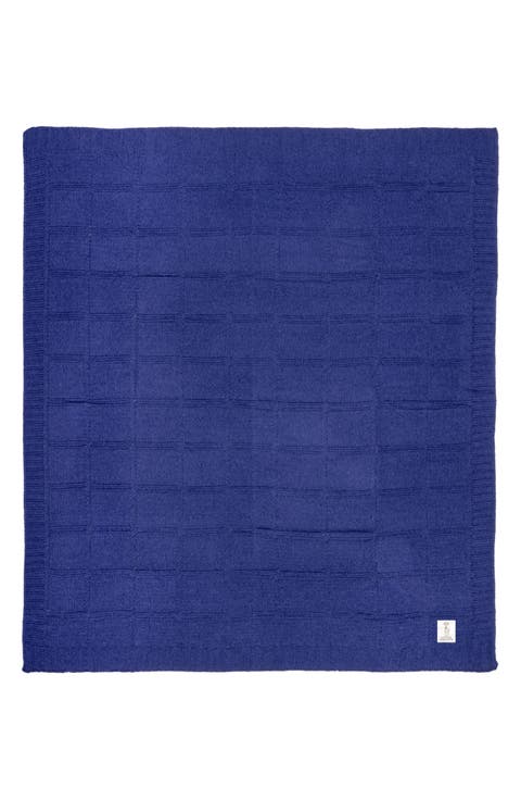 Pointelle Knit Throw Blanket