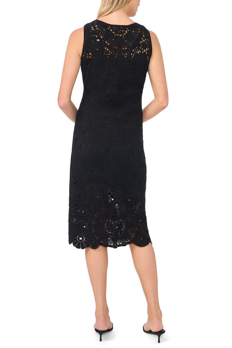 Crochet Sheath Dress, Alternate, color, RICH BLACK