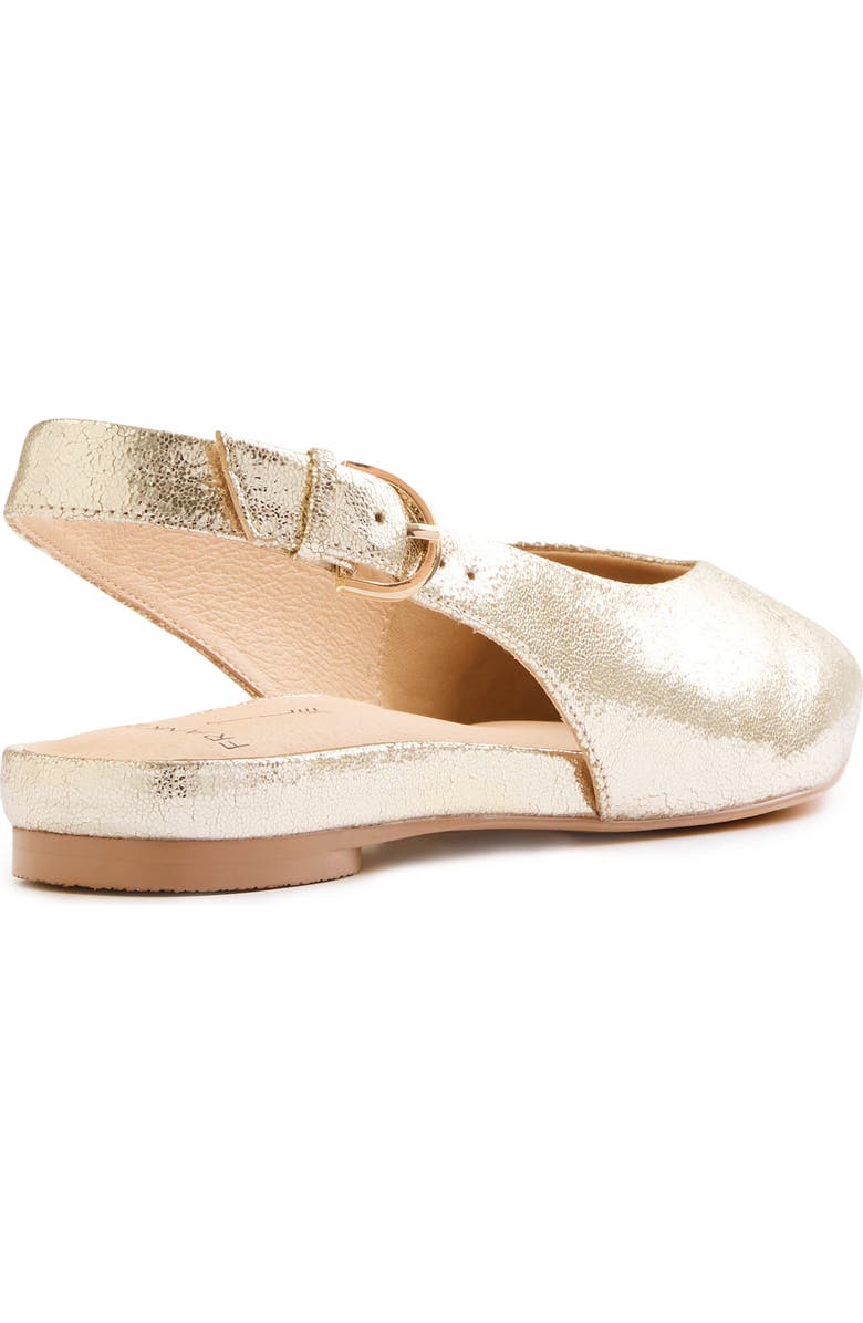 FRANKIE4 Luna Pointed Toe Slingback Flat, Alternate, color, Gold