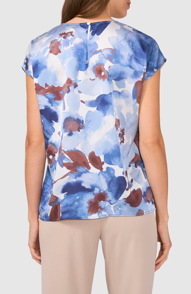 Halogen<sup>®</sup> Printed Charmeuse Top, Alternate, color, Blue Fog