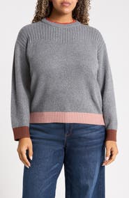 Wit & Wisdom Layered Neck Crewneck Sweater