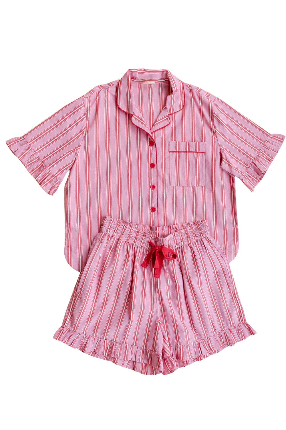 Red Stripe Ruffle