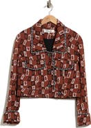 DVF Lace Crop Shirt Jacket