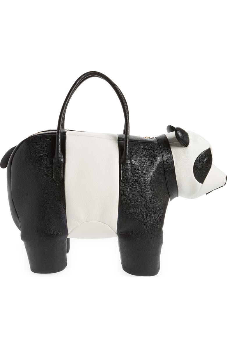 Thom Browne Panda Leather Bag, Alternate, color,