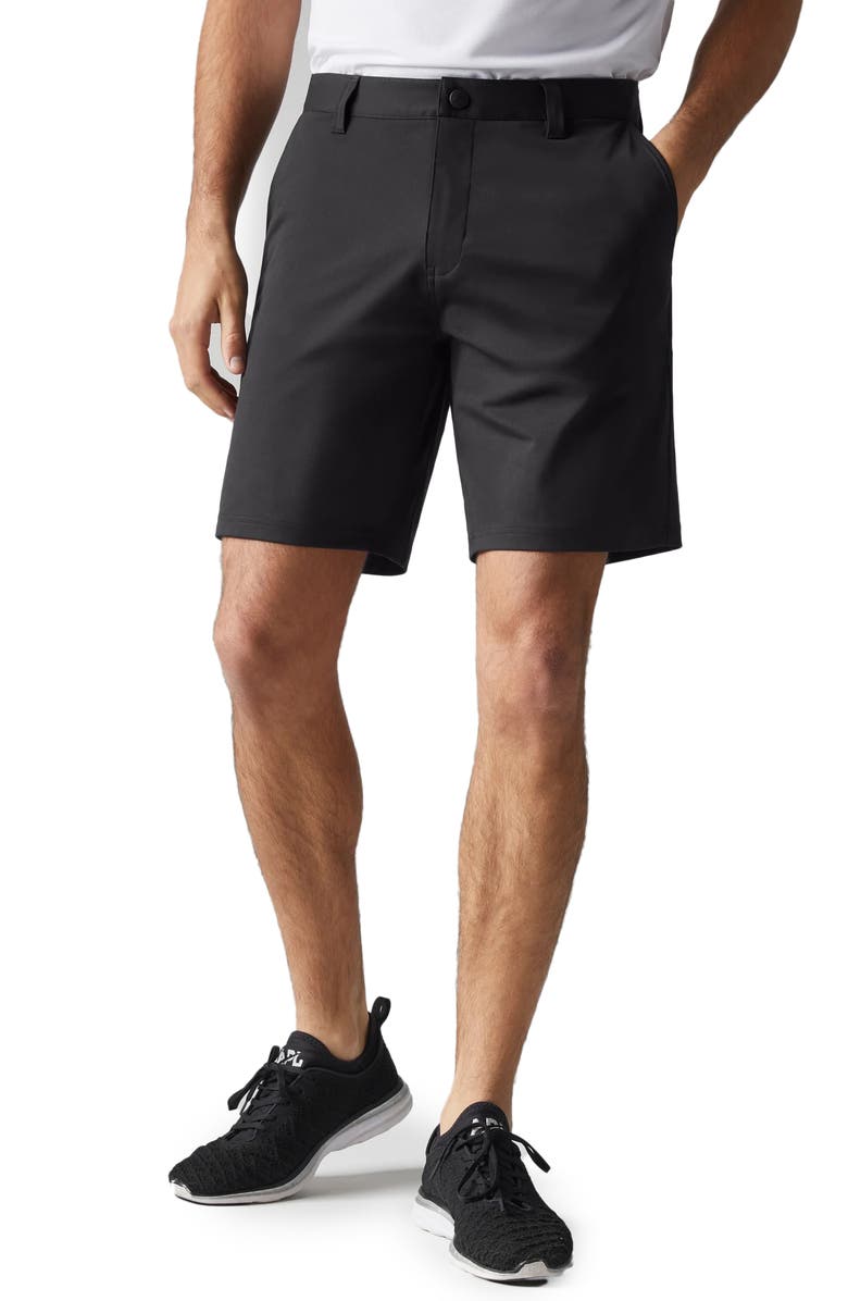 Rhone Commuter Solid Performance Shorts, Main, color, Black
