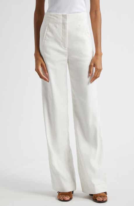Veronica Beard Jude Wide Leg Linen Blend Pants