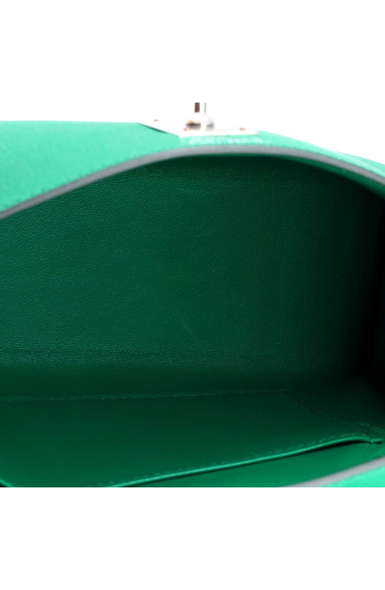 Pre-Owned Hermes Kelly Mini II Amazone Handbag Green Epsom with Palladium Hardware 20, Alternate, color,