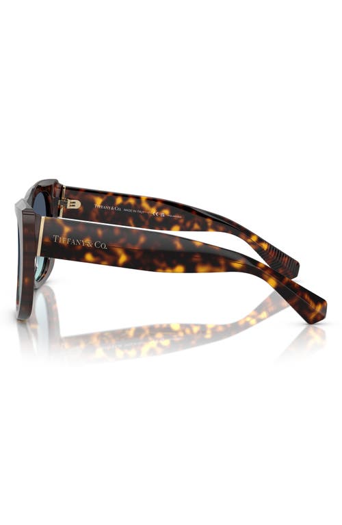 Tiffany & Co . 55mm Gradient Square Sunglasses In Havana