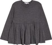 Comme des Garçons Comme des Garçons Wool Jersey Peplum Sweater