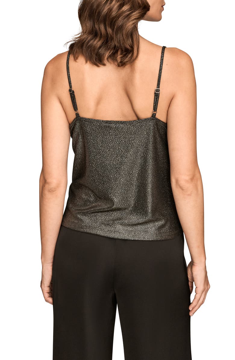 Donna Karan New York Metallic Camisole, Alternate, color, Black/ Gold