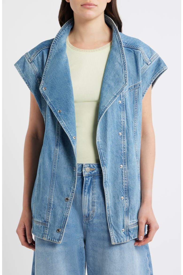 Denim Vest, Alternate, color, LIGHT BLUE