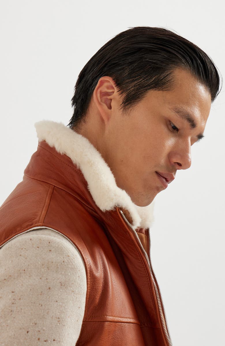 Brunello Cucinelli Padded vest, Alternate, color, Brown