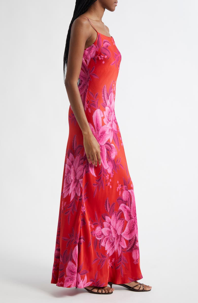 FARM Rio Summer Fruit Satin Maxi Slipdress, Alternate, color, 