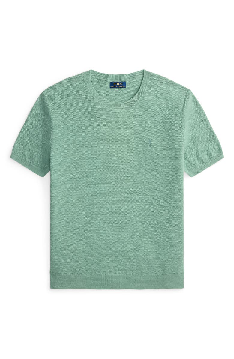 Polo Ralph Lauren Textured Seed Stitch Cotton & Linen Sweater, Alternate, color, Faded Mint