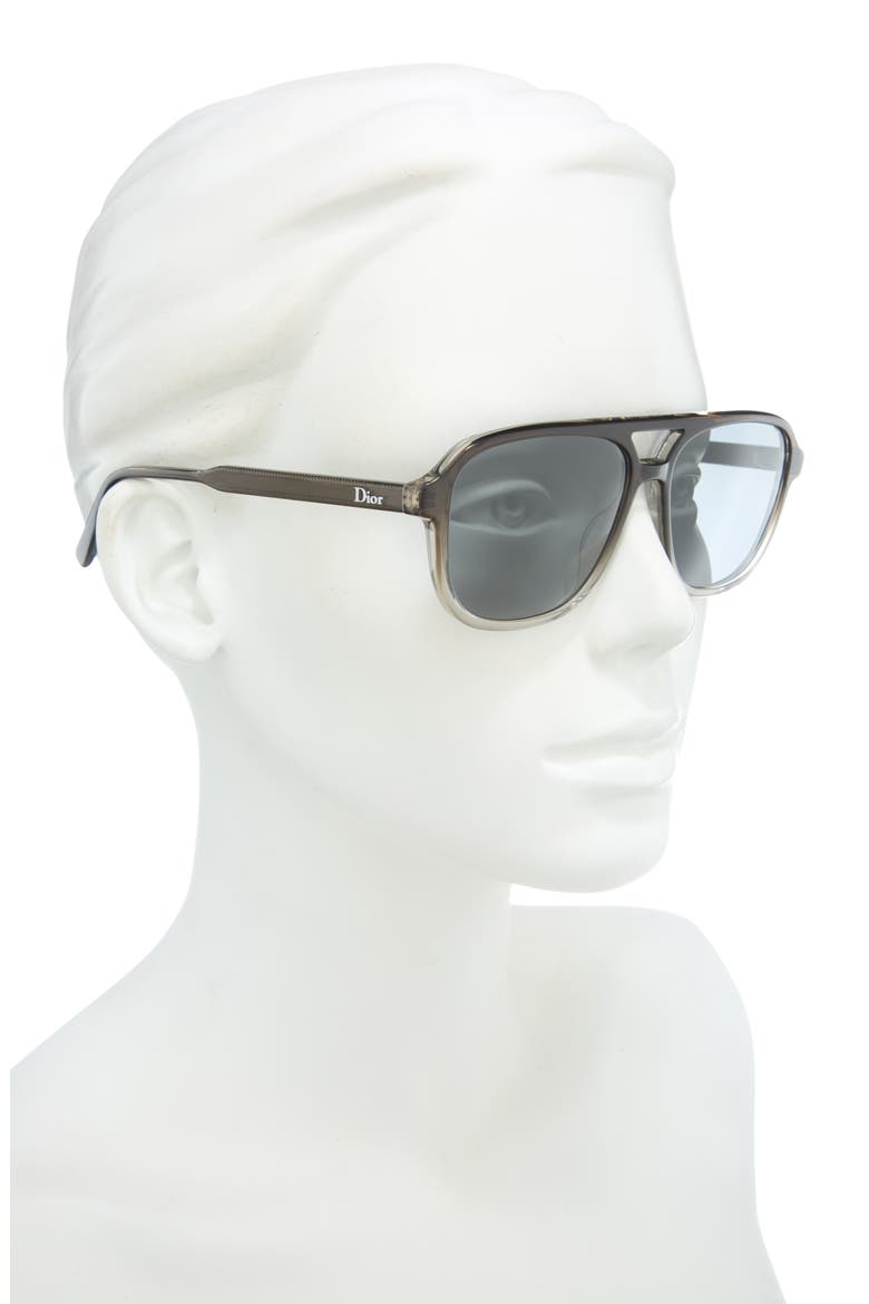 'Dioribbon A1I 56mm Pilot Sunglasses, Alternate, color, DARK BROWN/ OTHER / SMOKE