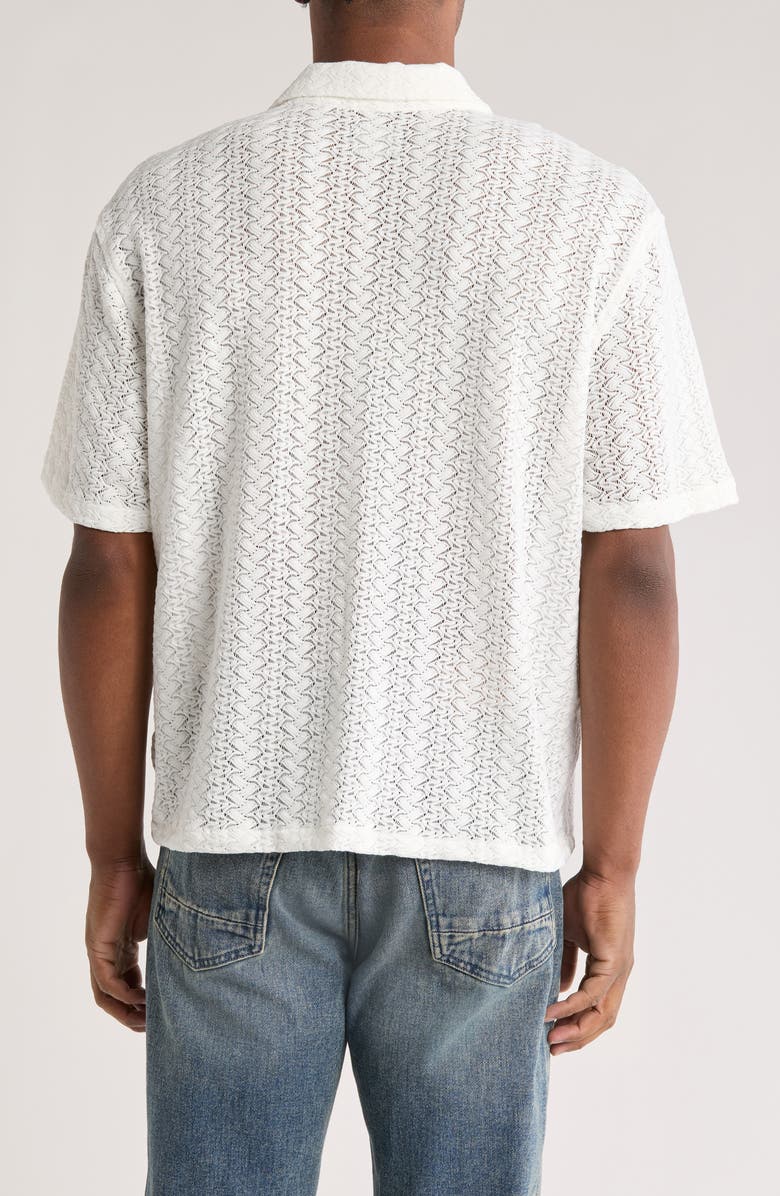 PacSun Lance Open Stitch Knit Camp Shirt, Alternate, color, 