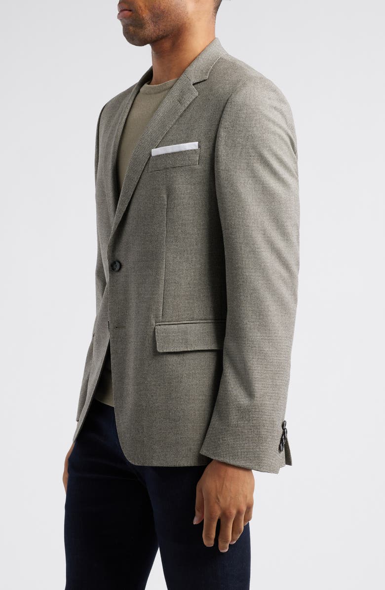BOSS Hutson Microcheck Stretch Wool Sport Coat, Alternate, color, Grey