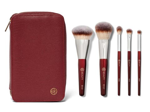 Travel Brush Set with Vegan Leather Pouch