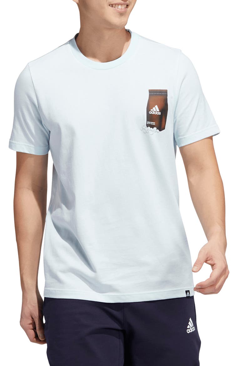 Coffee Graphic Tee, Main, color, ALMOST BLUE