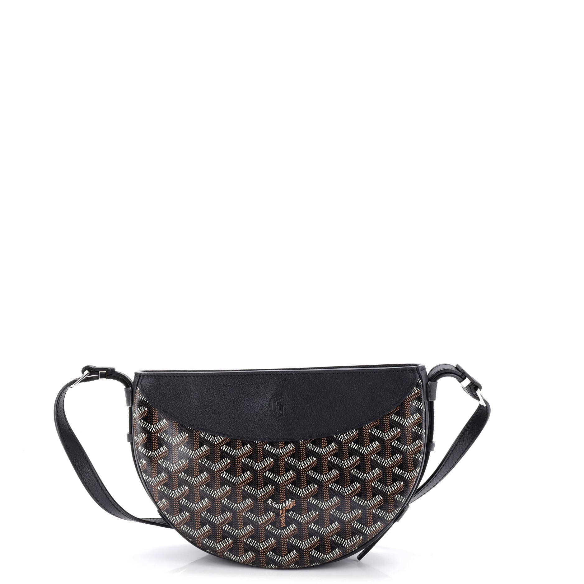 Pre-Owned Goyard Hirondelle Shoulder Bag Coated Canvas and Leather, Main, color, Black