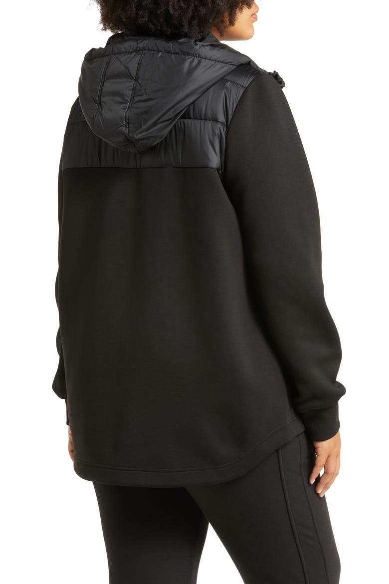 Hybrid Puffer Jacket, Alternate, color, BLACK
