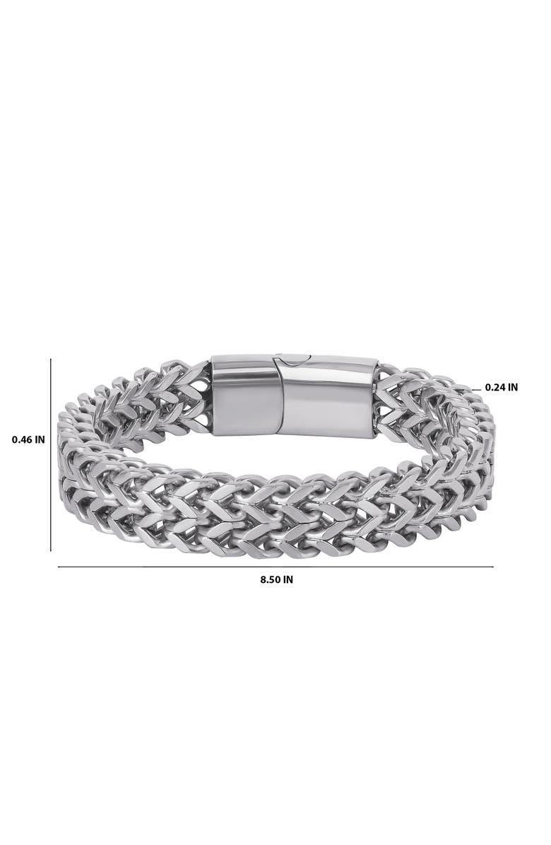 Lucky Brand Silver-Tone Woven Chain Bracelet, Alternate, color, Silver