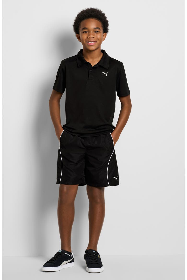 Kids' House of Graphics Performance Polo, Alternate, color, BLACK