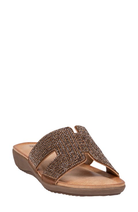 Paxal Rhinestone Embellished Slide Sandal (Women)