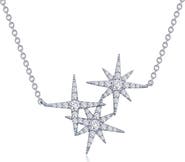 Lafonn Simulated Diamond Star Cluster Pendant Necklace