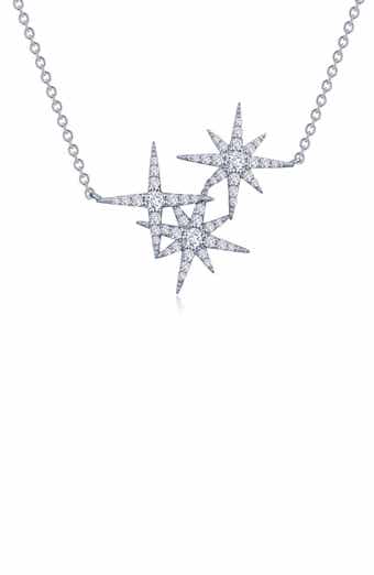 Lafonn Simulated Diamond Star Cluster Pendant Necklace