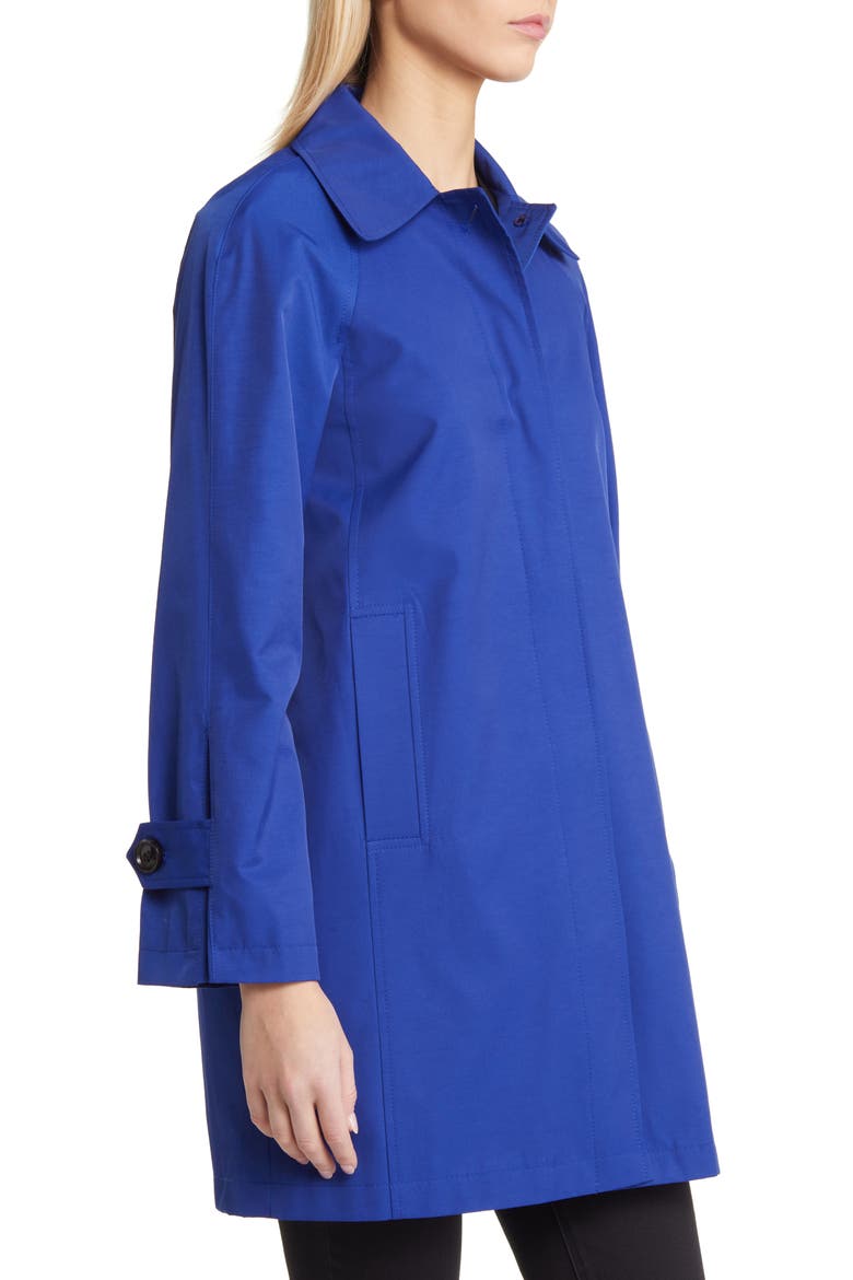 Mac Water Repellent Cotton Blend Raincoat, Alternate, color, COBALT
