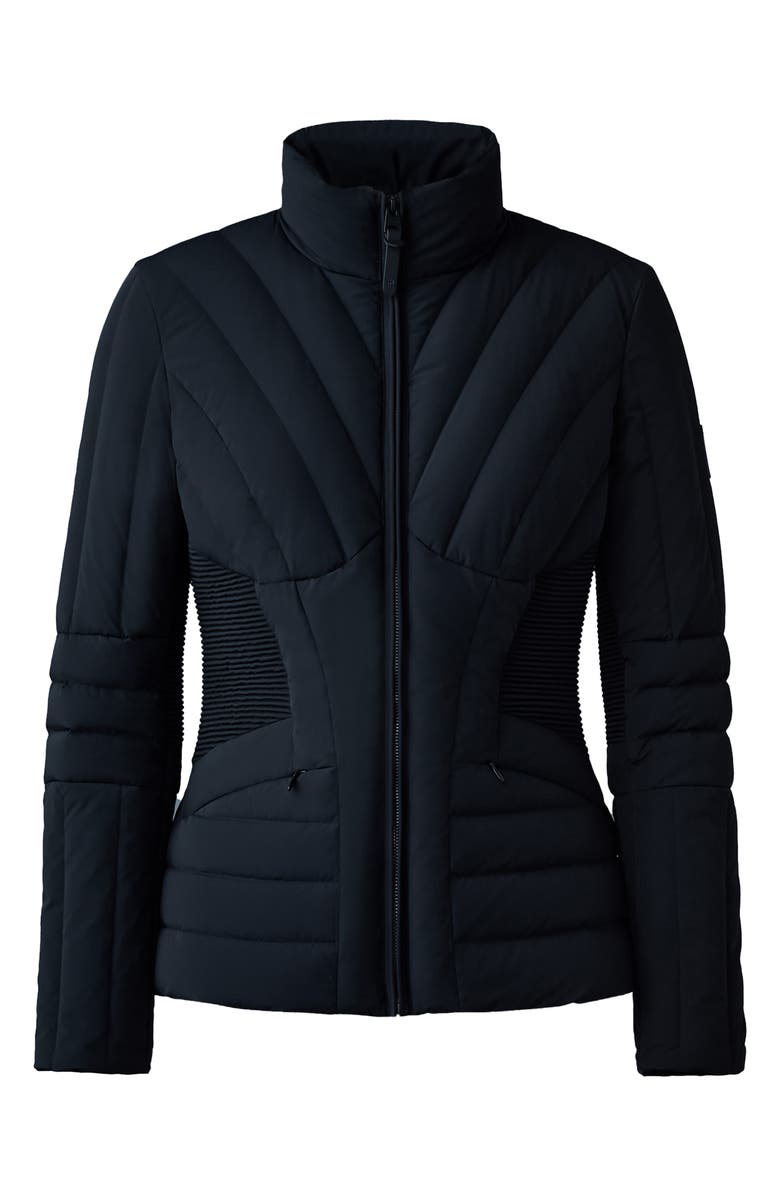 Mackage Alma Smocked Panel Down Jacket, Alternate, color, 